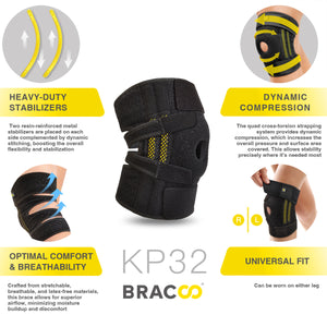 NEW ! ! BRACOO KP32 Knee Airy Wrap Breathable & Ergo Cushion Pad