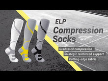 Load and play video in Gallery viewer, BRACOO LS72 Shielder Compression Socks Graduated Compression (Gray/ Black)