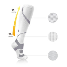 Load image into Gallery viewer, BRACOO LS72 Shielder Compression Socks Graduated Compression (Gray/White)