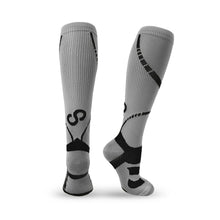 Load image into Gallery viewer, BRACOO LS72 Shielder Compression Socks Graduated Compression (Gray/ Black)