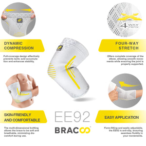 NEW ! ! <br/>BRACOO EE92 Elbow Fulcrum Sleeve Breathable & 4-way stretch