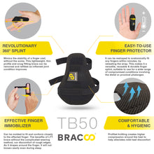 Load image into Gallery viewer, NEW ! ! (*patented)&lt;br/&gt;BRACOO TB50 Finger Armor Wrap 3D Ergo Fixation &amp; Breathable (FlexiFit)
