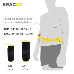 NEW ! ! <br/>BRACOO SE23 Waist Trimmer Wrap Comfort Fit & Wicking
