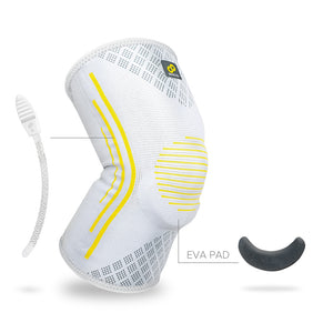 BRACOO KS91 Knee Fulcrum Sleeve Breathable with Ergonomic Cushion Pad (pair) (*patented)