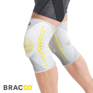 BRACOO KS91 Knee Fulcrum Sleeve Breathable with Ergonomic Cushion Pad (pair) (*patented)