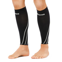 Load image into Gallery viewer, BRACOO LE70 Calf Fulcrum Sleeve Comfort Fit, white stripe
