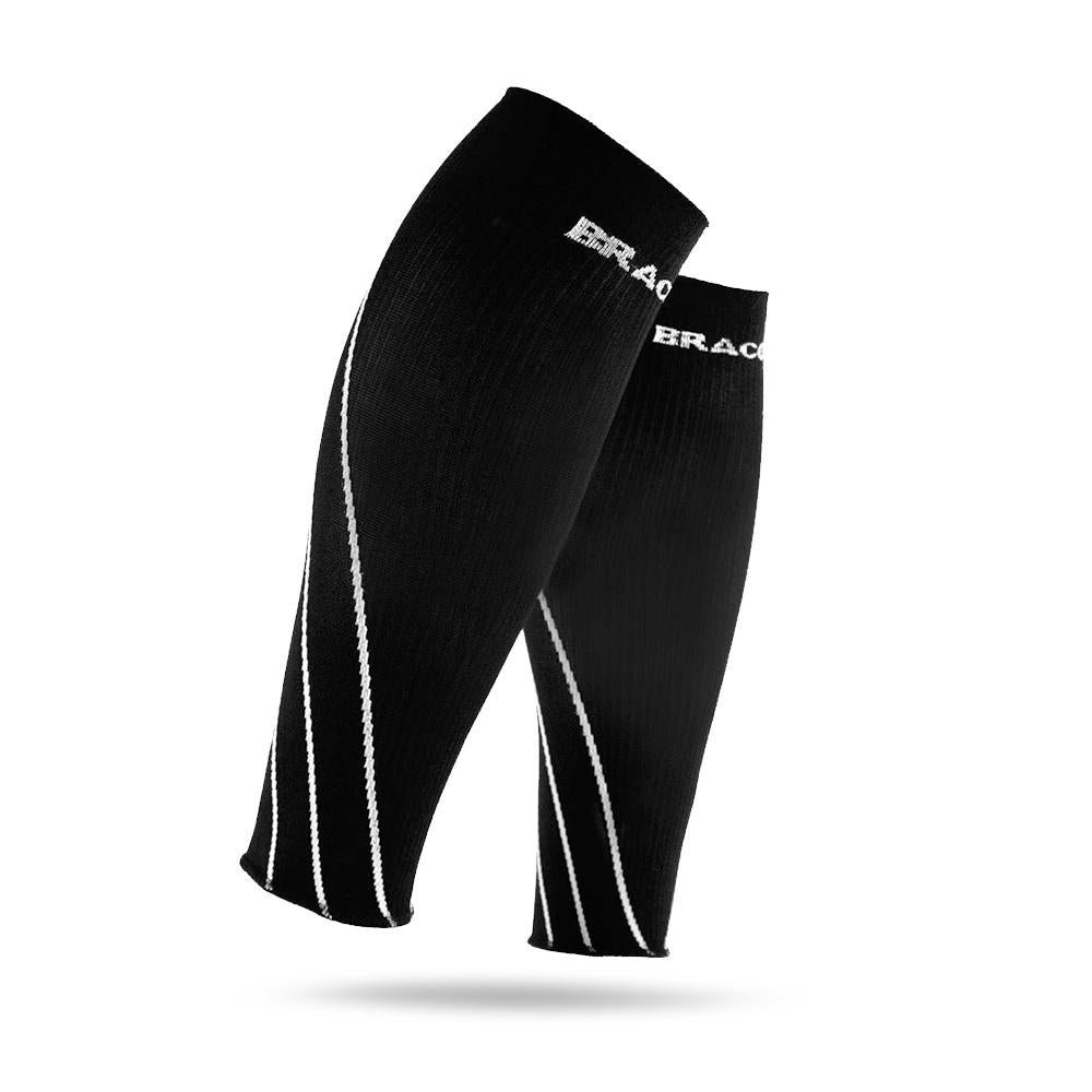 BRACOO LE70 Calf Fulcrum Sleeve Comfort Fit, white stripe