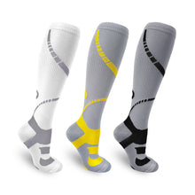 Load image into Gallery viewer, BRACOO LS72 Shielder Compression Socks Graduated Compression (Gray/White)
