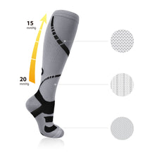 Load image into Gallery viewer, BRACOO LS72 Shielder Compression Socks Graduated Compression (Gray/ Black)
